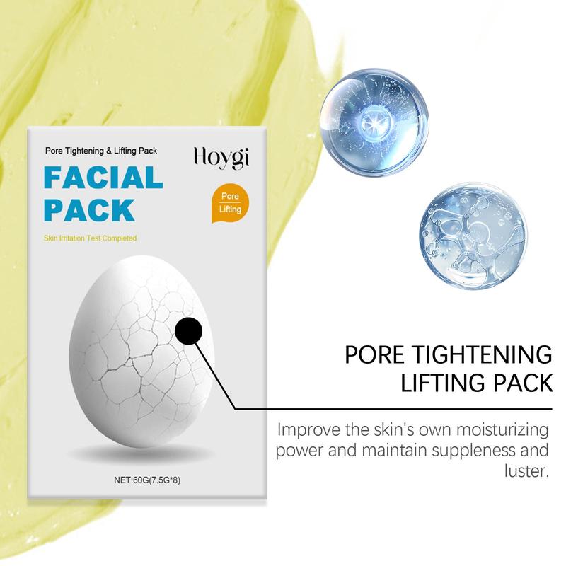 Tightening & Lifting Facial Mask, 8 Counts box Gentle Exfoliating & Moisturizing Facial Mask for Christmas Gift, Facial Skin Care Product for Women & Men