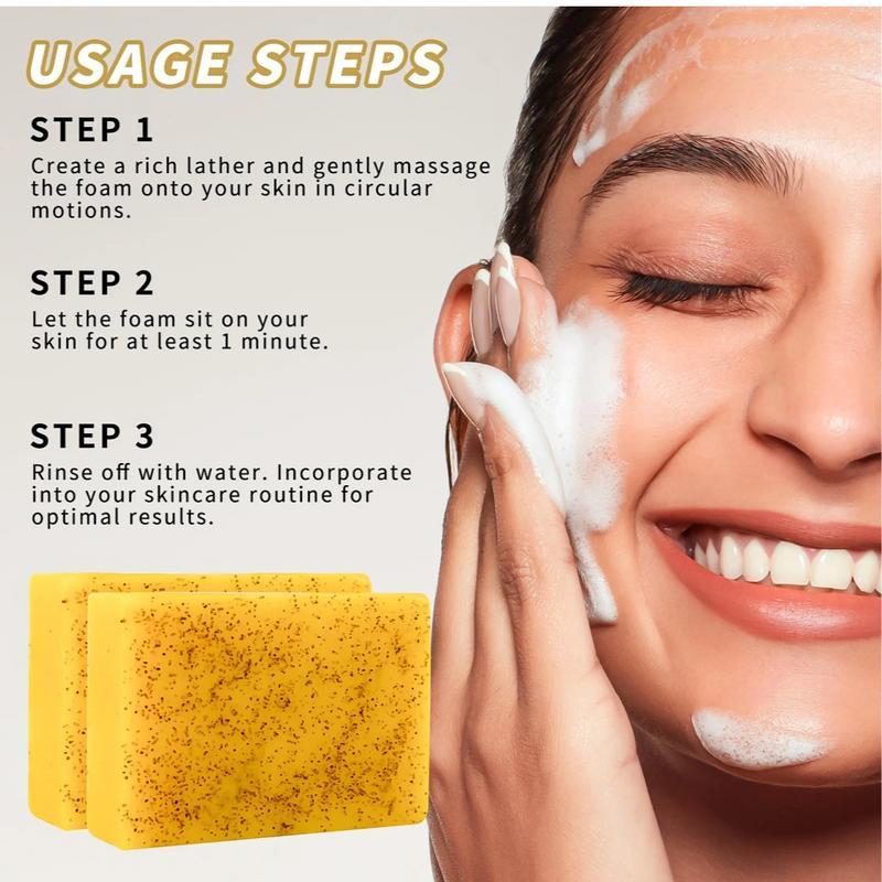 Turmeric & Kojic AcidBrightening Soap, Kojic Acid Soap, SoapBody Care Body Wash Lemon FlawlessOrganic Facial Cleansing Skincare SkinRepair Comfort