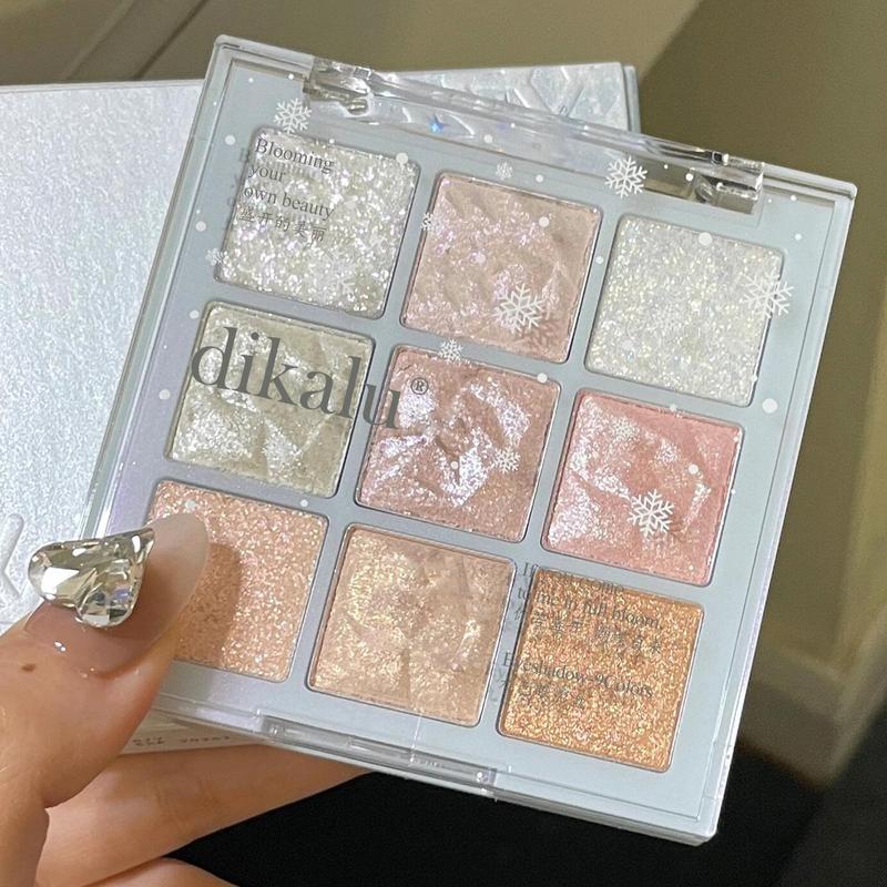 9 Colors Eyeshadow Palette for Music Festival Makeup, Glitter Shimmering Eye Shadow Makeup Palette, Blendable Eyeshadow Powder, Summer Makeup, Fall Gift