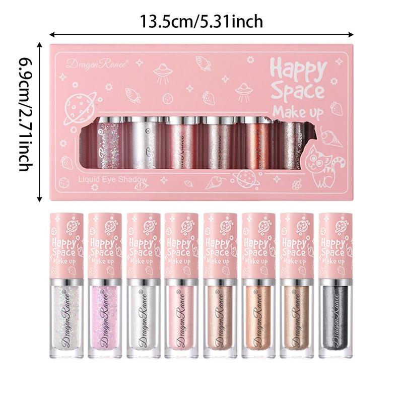 Glitter Liquid Eyeshadow, 8 Counts Shimmering High Pigmented Eye Shadow Stick, Sparkling Eye Makeup Products for All Styles and Occasions