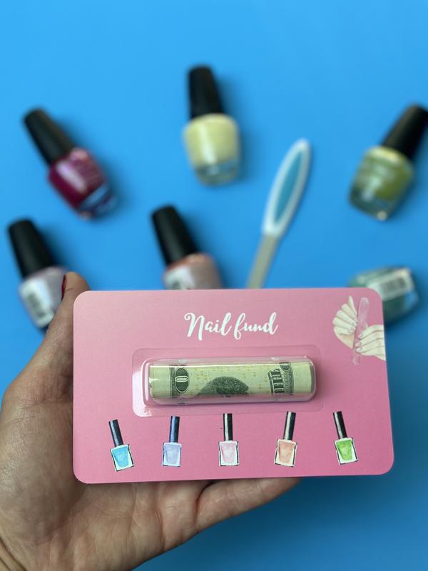 Spa-Themed Nail Gift | Birthday Money Card for Teens | Cash Holder Dome Gift for Teen Girls | Nail Art & Nail Care Set Ideas