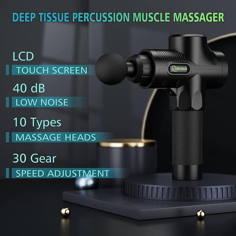 cotsoco Massage Gun Deep Tissue, 30 Speed Percussion Back Massager Gun Muscle Massage Gun for Pain Relief, Super Quiet Electric Sport Massager, Handheld Deep Tissue Massager fascia gun