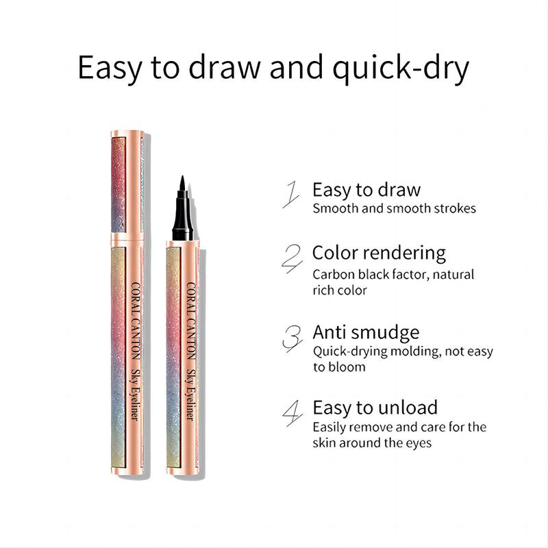 Starry Night Waterproof Tattoo Eyeliner,Smudge Proof, Extra Waterproof ,Color of Blackr,Long Lasting,Smooth Nib, Coral Canton lip liner lipliner  combo