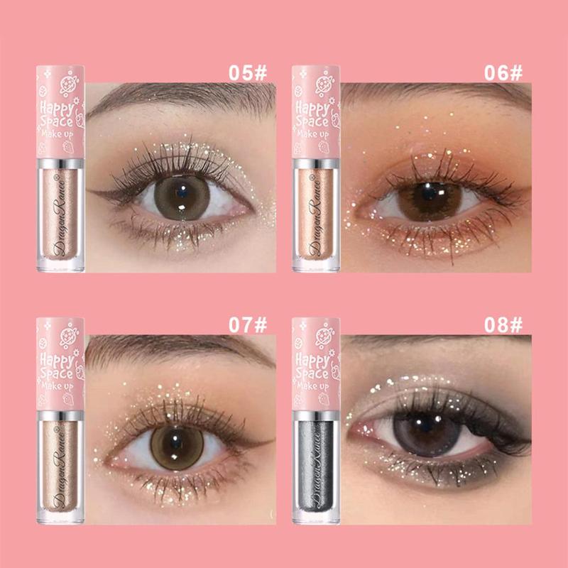 Glitter Liquid Eyeshadow, 8 Counts Shimmering High Pigmented Eye Shadow Stick, Sparkling Eye Makeup Products for All Styles and Occasions