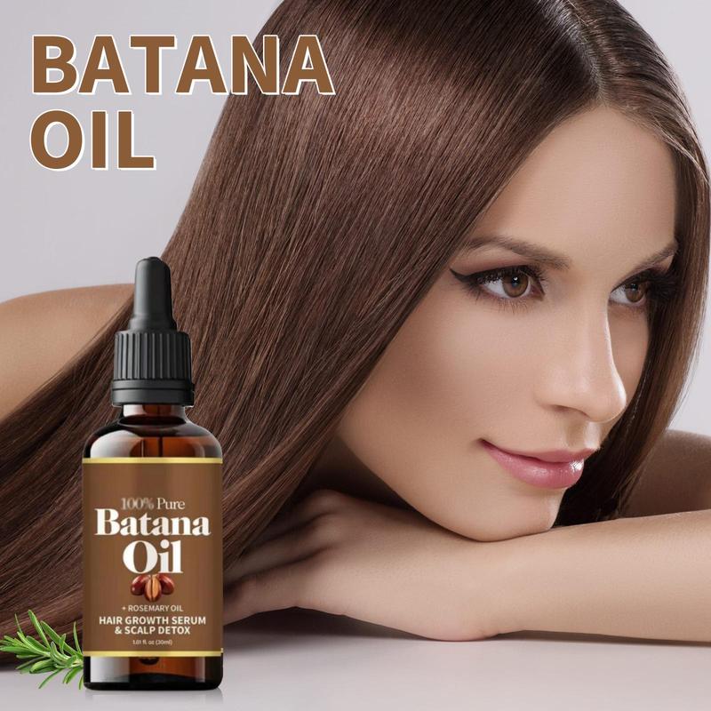 Batana Oil with Rosemary for Christmas Gift, 2 Counts set Multi-functional Strengthening & Thickening Hair Care Oil, Hair Care Product for Men & Women