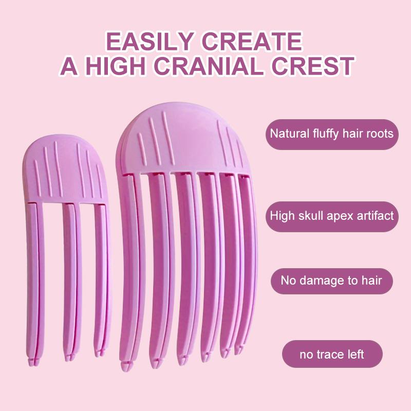 Wind Shaping Comb for Fluffy Bangs, High Head Top Artifact Wind Plastic Comb for Men and Women, No-Trace Hair Root Lifting Clips, Haircare Heatless Tool, Christmas Gift