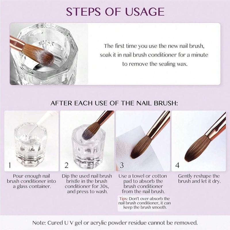 Acrylic Nail Brush Set, 4 Counts set Acrylic Powder Brush, Poly Extension Gel Brush, Nail Polish Carving Pen for Women Home Solon Diy