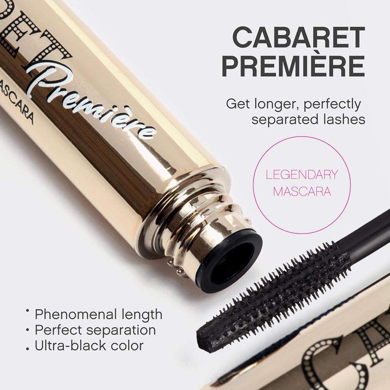 Cabaret Lash-Lengthening Black Mascara, Perfectly Defined Lashes, Made in Europe, Cruelty Free Lightweight Makeup Long Lasting Cosmetic