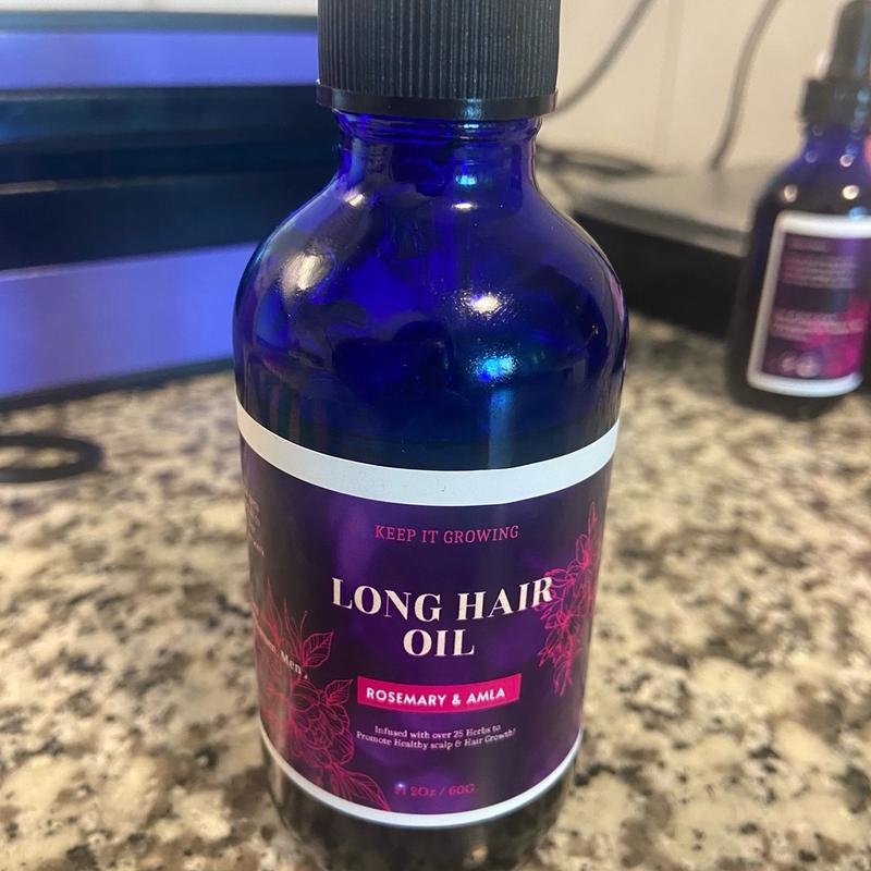 Long Hair Oil Haircare Daily Dropper Moisturizer Comfort Rosemary Avocado Olive Tea Tree Lavender