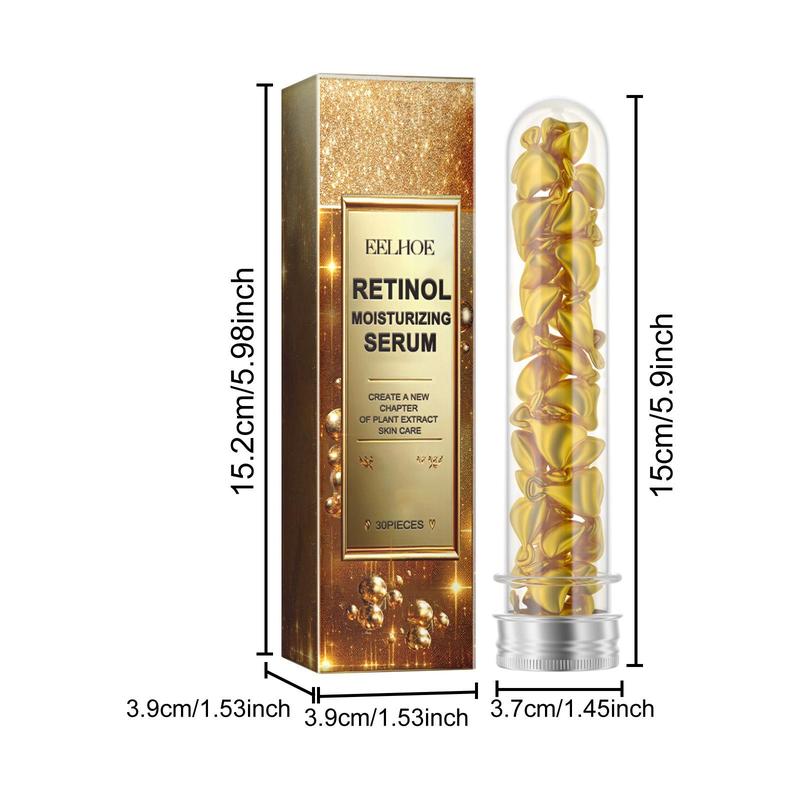 Retinol Moisturizing Facial Serum, 30pcs box Hydrating & Firming Facial Essence, Face Skin Care Product for Women & Men