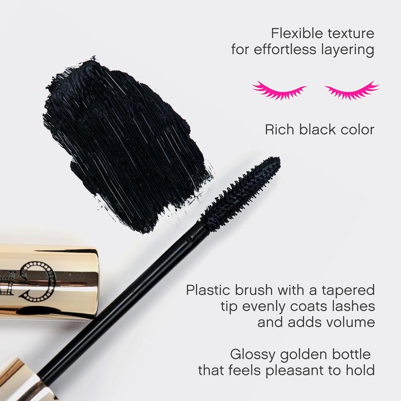 Cabaret Lash-Lengthening Black Mascara, Perfectly Defined Lashes, Made in Europe, Cruelty Free Lightweight Makeup Long Lasting Cosmetic