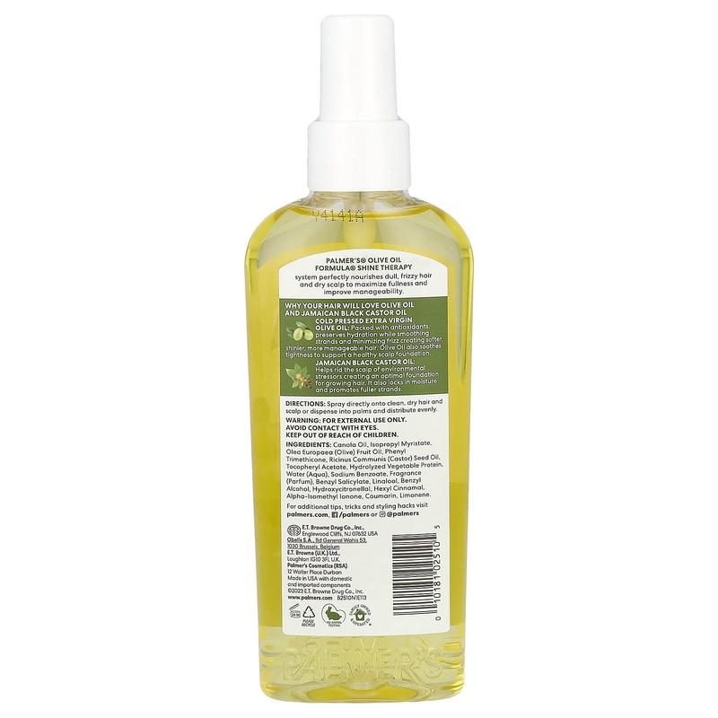 Palmer's Olive Oil Formula® with Vitamin E, Conditioning Hair & Scalp Oil, Shine Therapy, 5.1 fl oz (150 ml)