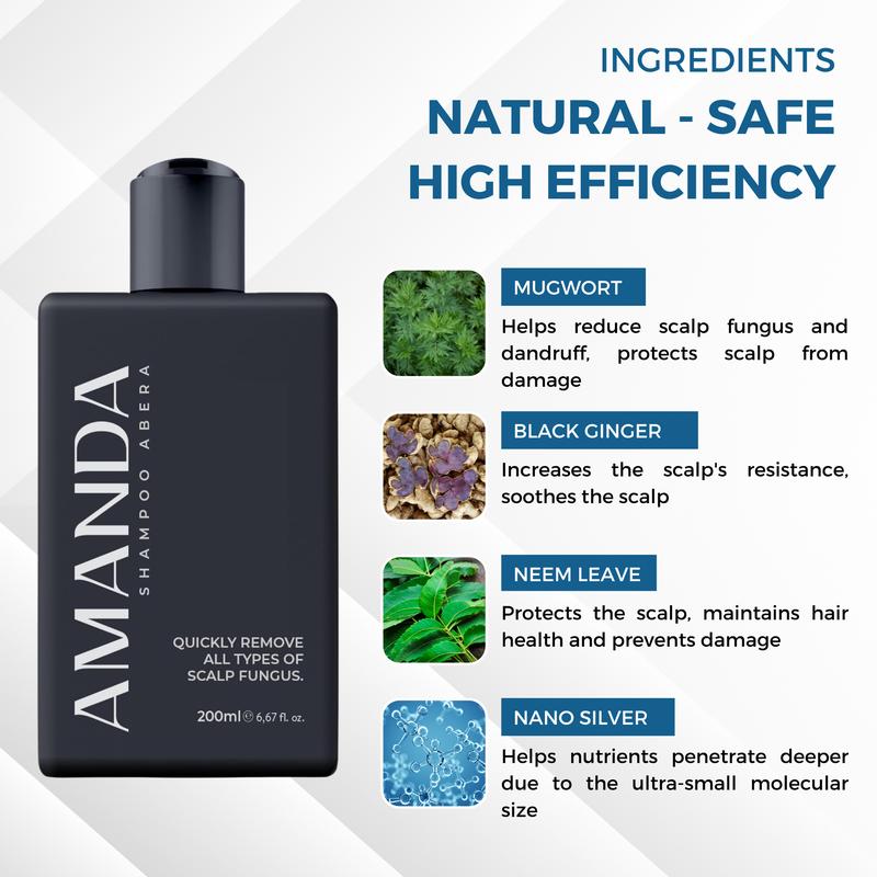 Abera Amanda Shampoo for Stronger Hair & Healthier Scalp, 6.67 fl oz Conditioner Haircare Restore Comfort Cleansing Cleanser