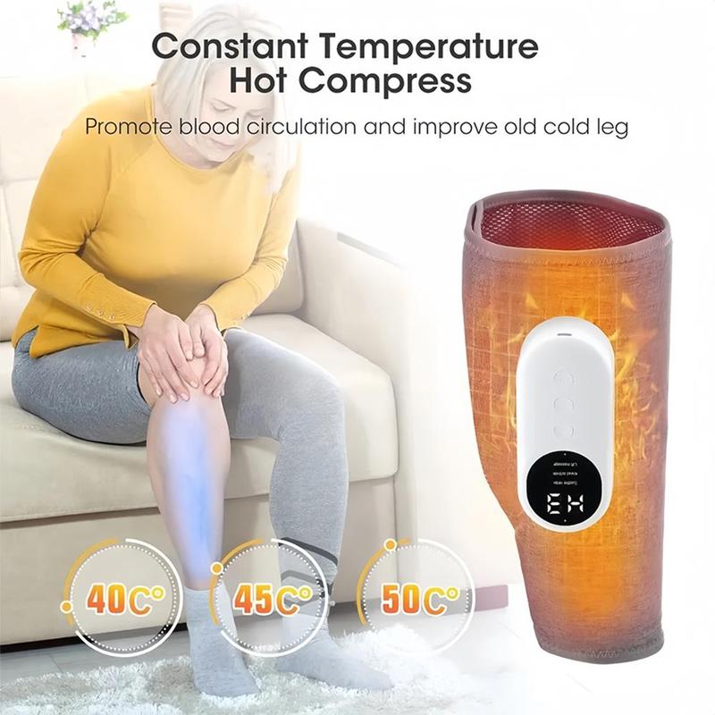 Air Compression Massager, Leg Massager with Heat, Relieve Fatigue, Help for Edema and Varicose Veins, Personal Care Appliances, Massager