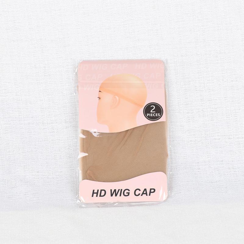 1pack 2pcs Wig Caps High Quality Transparent Hair Nets Weave Nylon Stretchy Lace Front Wig Cap for Women Men Light Brown Haircare Elastic