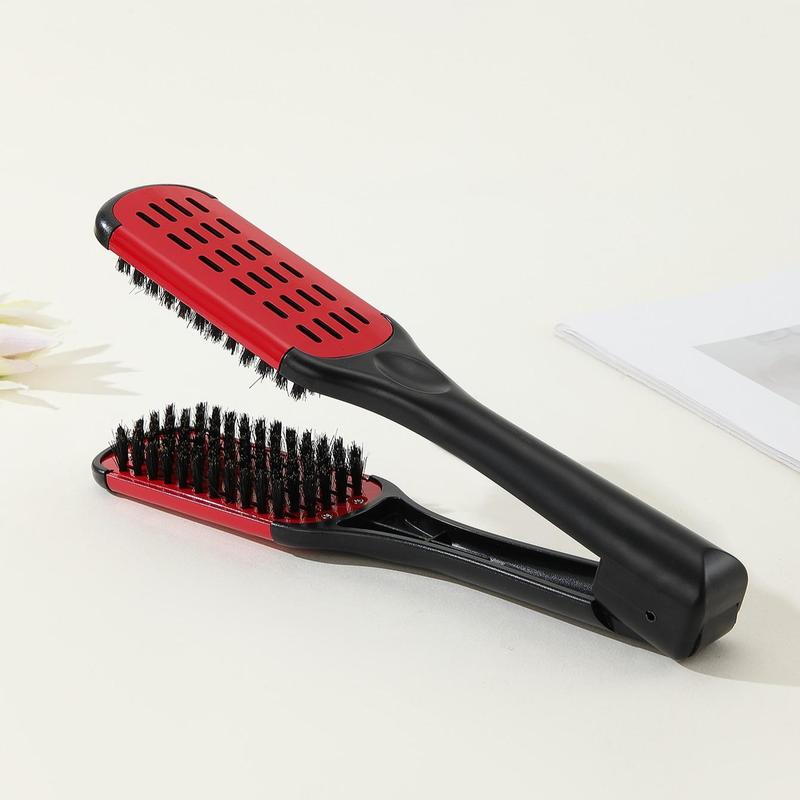 Anti-static Manual Hair Brush, 1 Count Splint Comb, Straight Comb Hair Straighter, Straightening Hair Comb V-shaped Styling Tool, Summer Haircare