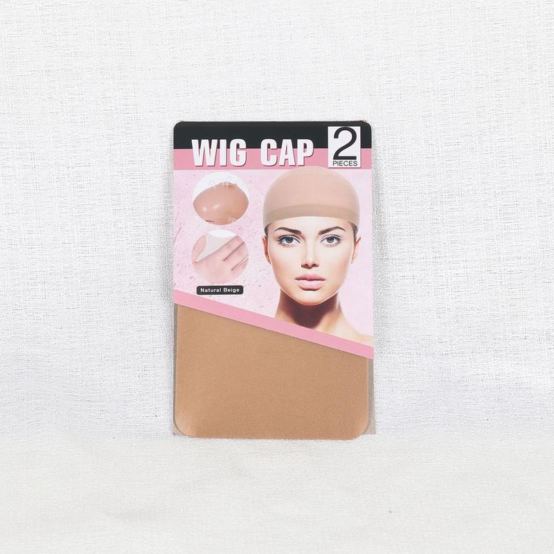 1pack 2pcs Wig Caps High Quality Transparent Hair Nets Weave Nylon Stretchy Lace Front Wig Cap for Women Men Light Brown Haircare Elastic