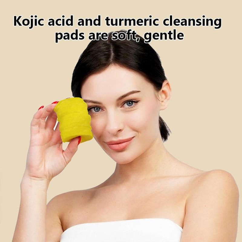 Turmeric Cleansing Pads, 3 Packs Kojic Facial Cleansing Pads, Easy To Use, Facial Skin Care Product for Women & Men