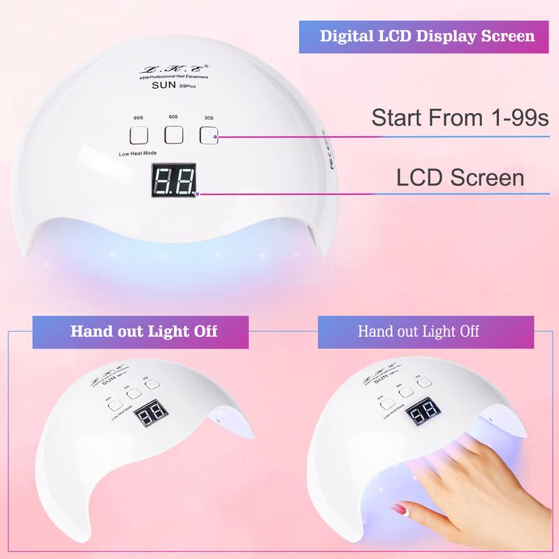 LKEnail X9 Nail Lamp Portable Nail Dryer for Nail Art DlY Use Gentle Manicure Accessories Christmas Gifts for Home and Salon Use Gifts for Girlfriends