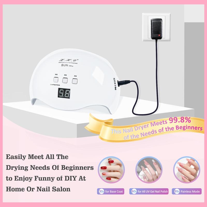 LKEnail X9 Nail Lamp Portable Nail Dryer for Nail Art DlY Use Gentle Manicure Accessories Christmas Gifts for Home and Salon Use Gifts for Girlfriends