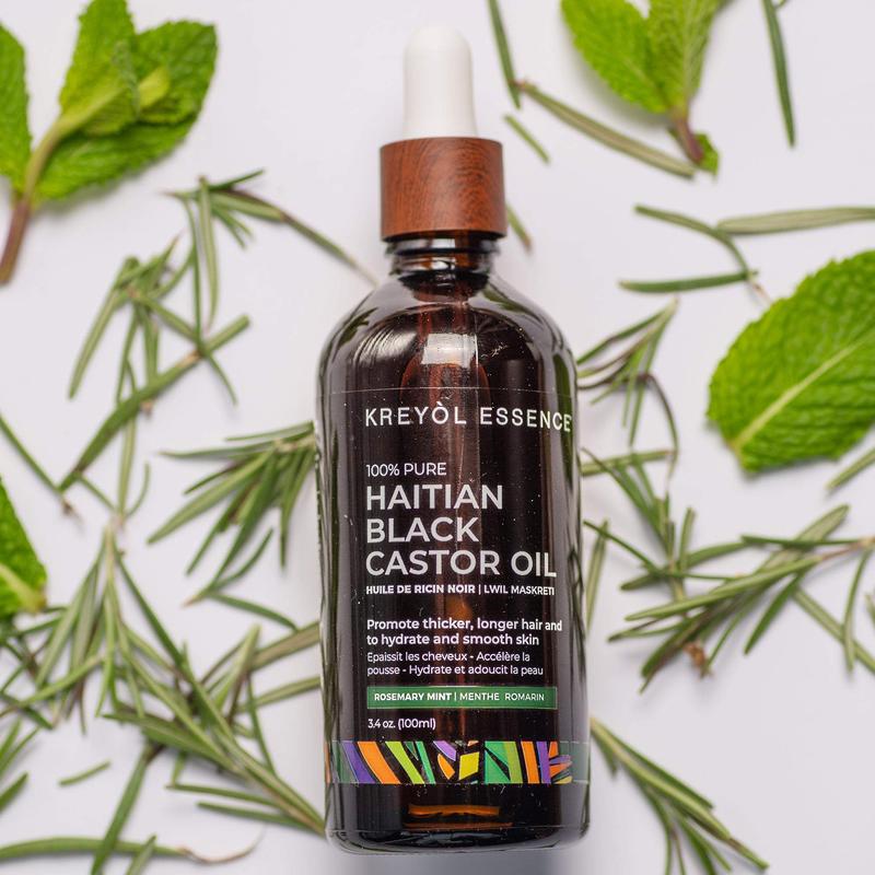 Haitian Black Castor Oil: Rosemary Peppermint (2.0oz) Super Size