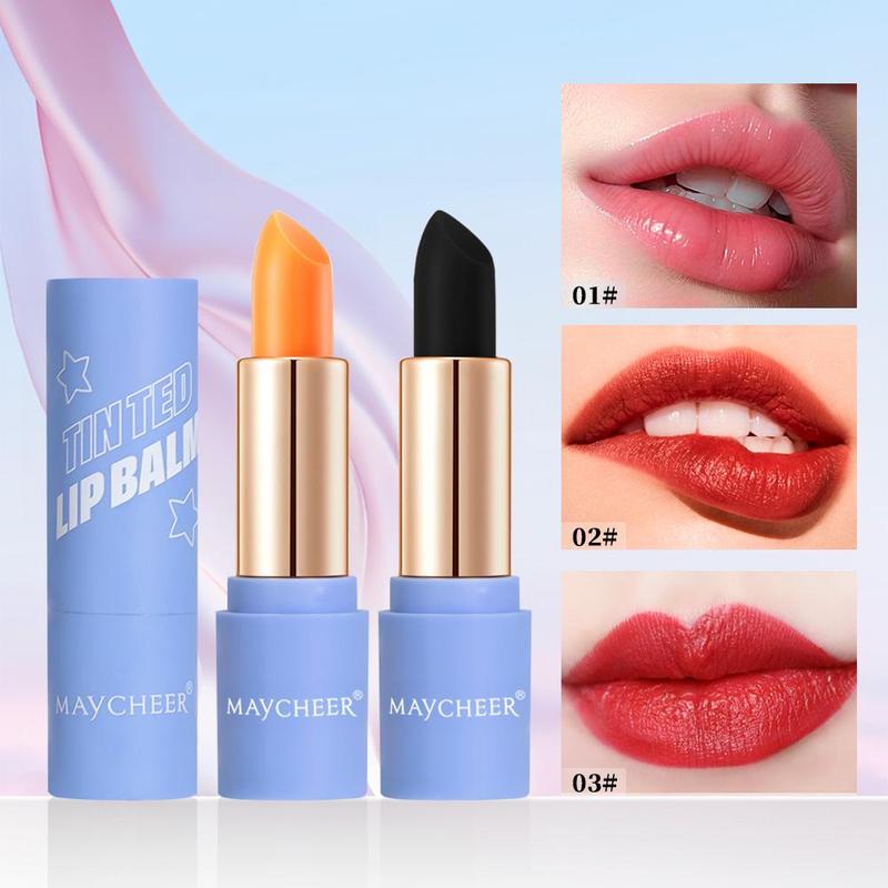 Natural Look Color Changing Lipstick Kit, 3 Counts set Moisturizing Tinted Lip Balm, Easy Coloring Lip Sticks, Girls & Women Makeup Accessories, Lip Makeup Products, Birthday Gifts