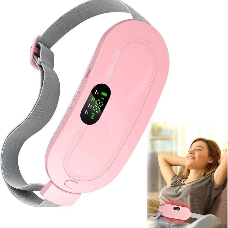 Portable Menstrual Heating Pad, USB Rechargeable Smart Uterus Warmer Belt, Vibrating Abdominal Massager, Uterus Warmer Waist Massager