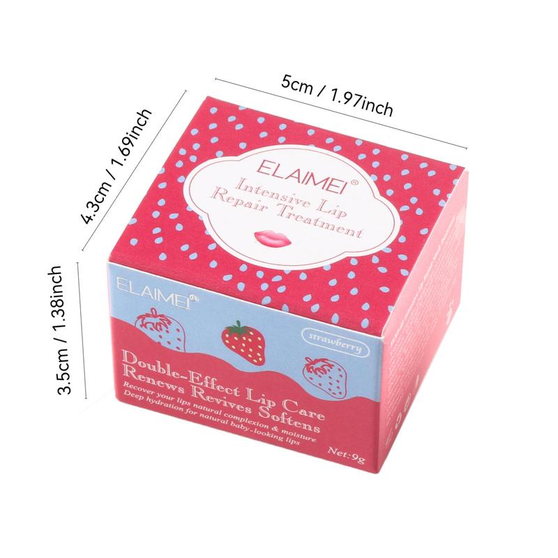 Strawberry Flavor Double-effect Lip Care Mask, Deep Moisturizing Lip Mask, Nourishes Lips, Suitable for All Skin Types