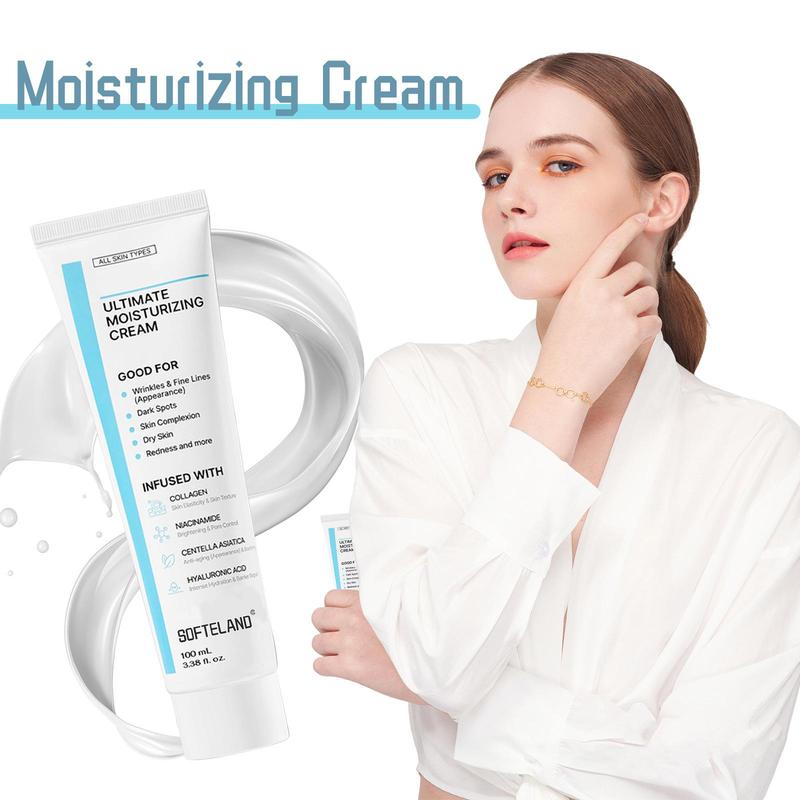 [Free Shipping] 2PCS SUltimate Moisturizing Cream (100mL)   Collagen, Niacinamide, Centella Asiatica, Hyaluronic Acid   Wrinkles, Dark Spots, Dry Skin, Redness Skincare Korean daily  glow skin care products