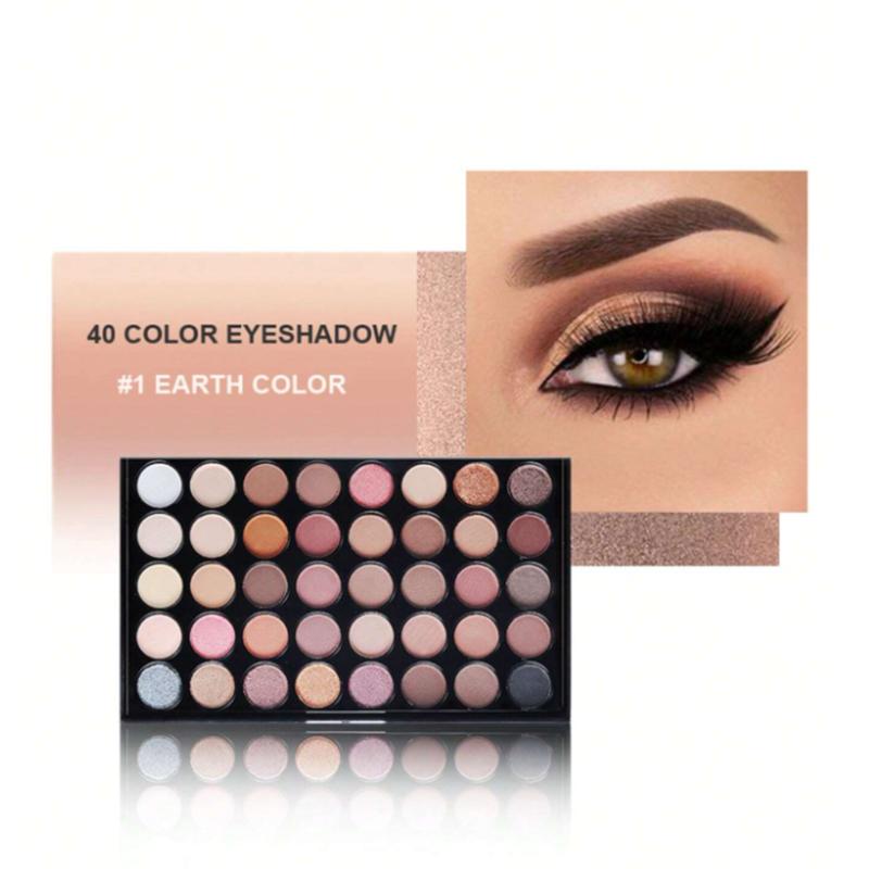 40-Color Eyeshadow Palette, Shimmer Pigment Eye Makeup Set For Party, Stage & daily