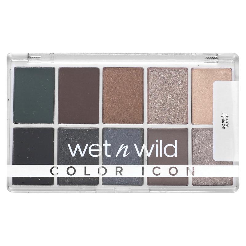 wet n wild Color Icon, 10-Pan Shadow Palette, Lights Off, 0.42 oz (12 g)