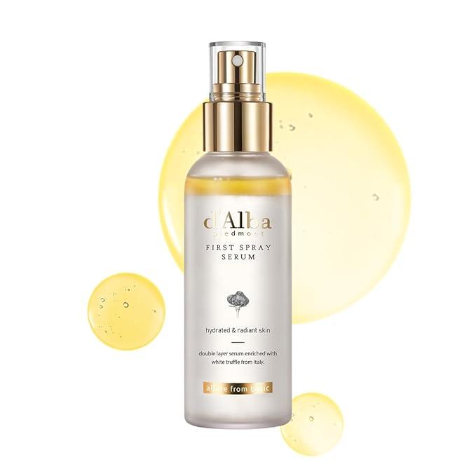 d'alba Piedmont Italian White Truffle First Spray Serum, Vegan Skin Care, Light-weight Face Moisturizer, Glow Serum for Radiant Skin, Non Comedogenic, All In One Mist, Korean Skin Care (3.38 fl oz.) fresh  skin