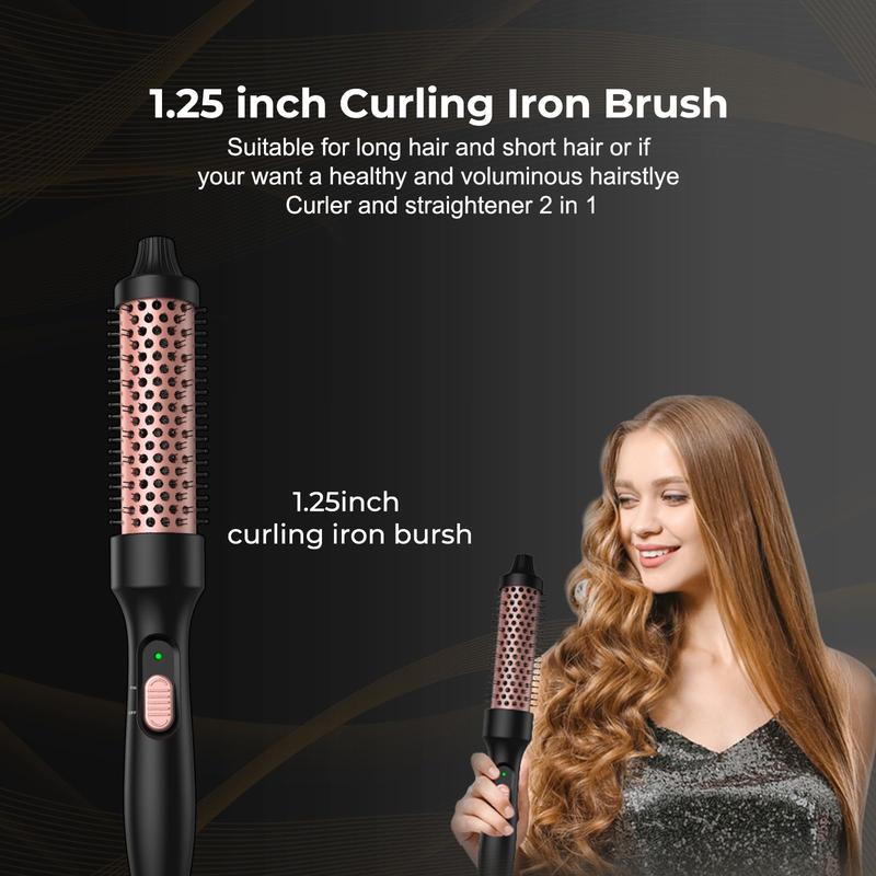 2 in 1 Hair Curler Comb, 1 Count Hair Straightening Brush, Hair Styling Tool for Home & Salon Use, Hair Curler, Men Gifts, Hot Toolsthermal Brush, Winter Gift, French Combs