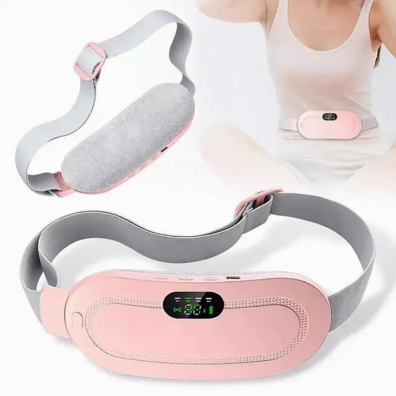 Portable Menstrual Heating Pad, USB Rechargeable Smart Uterus Warmer Belt, Vibrating Abdominal Massager, Uterus Warmer Waist Massager