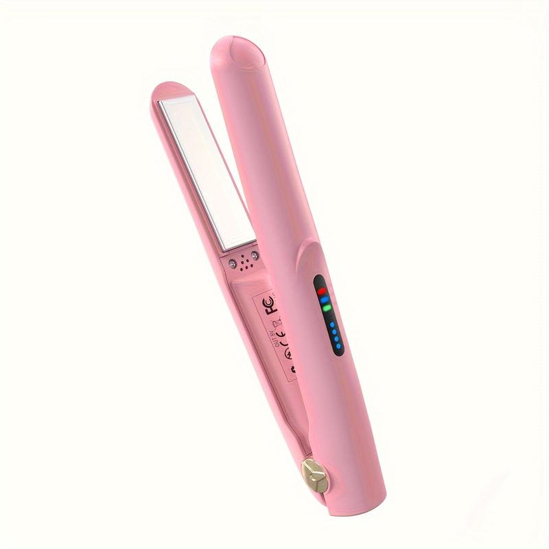 Cordless Hair Straightener Curling Iron, Mini Portable USB, Intelligent Temperature Control to Upgrade the Anti- scalding, Hair Care Anion Care Hair, Large- capacity Lithium Battery Lasting Life, Portable Charger, Party, Travel