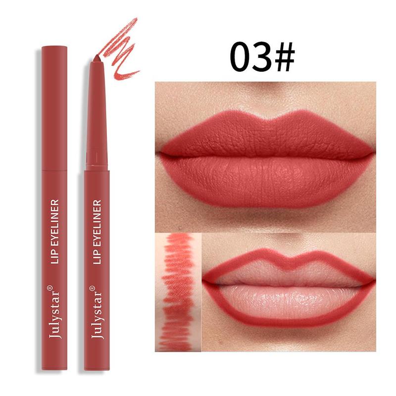 Long Lasting Lip Liner, 1 Count Tinted Lip Liner Pencil, Easy Coloring Lip Liner Pen, Moisturizing Lip Lip Makeup Product for Girls & Women