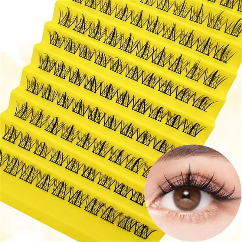 Fluffy False Eyelashes, 100pcs box Natural Soft Faux False Eyelashes, Professional Eye Makeup Accessories for Women & Girls