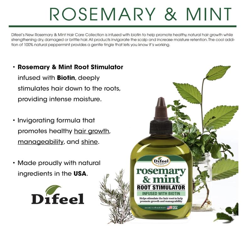 Difeel Rosemary and Mint Root Stimulator with Biotin 2.5 oz. - Hair Growth Scalp Treatment, Rosemary Mint Oil for Hair Growth