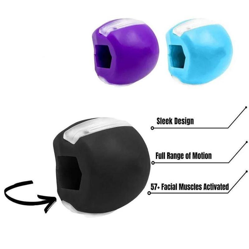 Random Color Sports Accessories Jaw Trainer, 6 Counts set Bite Ball Jaw Muscle Exercise Ball, Jaw Trainer for Men & Women, Exercise Accessories for Home Gym