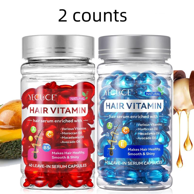 Hair Vitamin Capsule Essential Oil, Hair Care Essential Oil Capsules, Deeply Moisturize and Shine, Vitamins Increase Hair Resilience