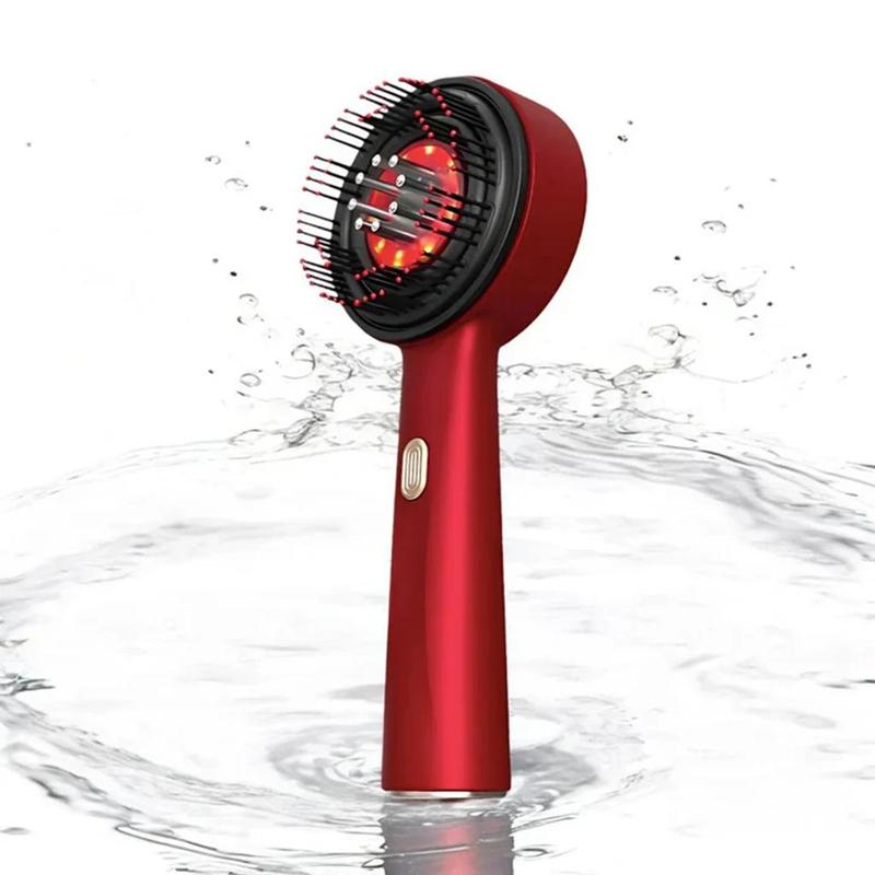 Christmas Xmas New Year Portable Ipx7 Waterproof Electric Hair Scalp Massager, Cordless Hair Massage Comb with 3 Modes, Red Light Hair Care Comb with Essence Liquid Introduction Applicator for Hair Massage, Comfort Hair Care Product for Home & Travel Use