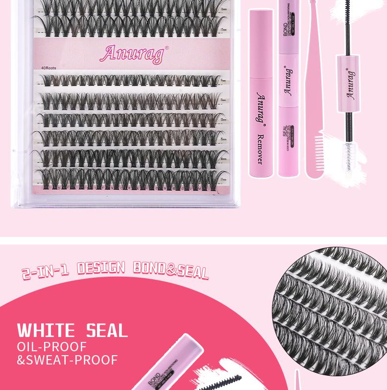 Individual Eyelash Kit, Includes Eyelash Bonding & Sealant, Eyelash Remover, Eyelash Applicator, Eyelash Bundle 240pcs, D Curl DIY Eyelash Extensions, Eyelash Curl, Ultra Thin & Soft, Self-Application at Home dragonlashes Makeup Pack Tweezer Cosmetic