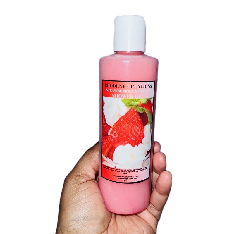 Strawberries and cream shower gel