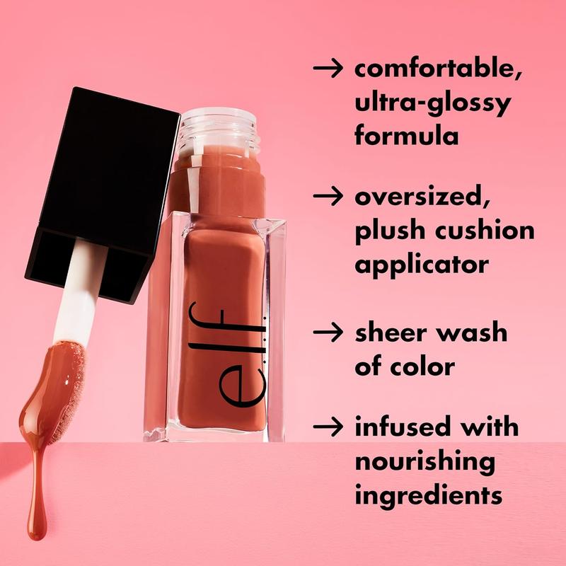 e.l.f. makeup Glow Reviver Lip Oil, Nourishing Tinted Lip Oil For A High-shine Finish, Infused With Jojoba Oil, Vegan & Cruelty-free