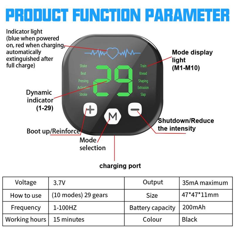 10 Modes 29 Gears Electric Foot Massager Pad, 1 Box USB Rechargeable Portable Feet Massage Mat, Foot Massage Machine