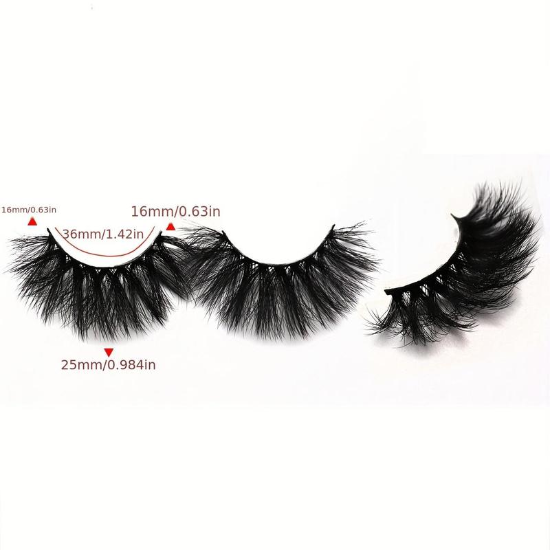 5pairs Thick & Long False Eyelashes, Natural Curling Wispy Cat Eye Faux Cluster Lashes Strip Lashes, Lengthening and Volumizing Faux Eye Lashes for Eyelash Extensions for Women and Girls