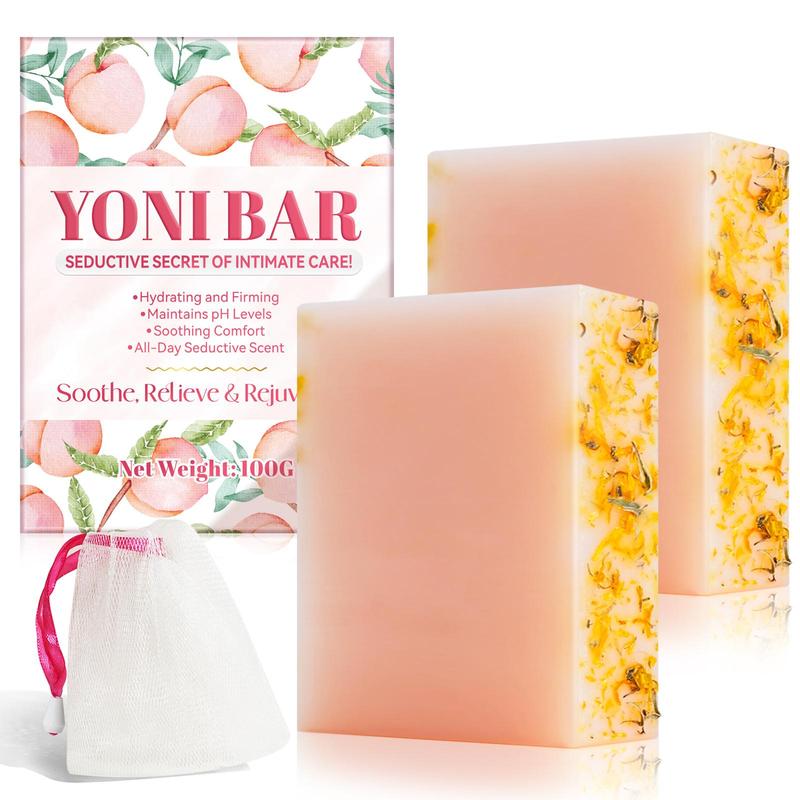 Peach Flavor Soap, 2 3 Counts Deep Cleansing Face & Body Moisturizing Oil Control Soap, Plant Extract Essential Oil Soap, Unisex Gift