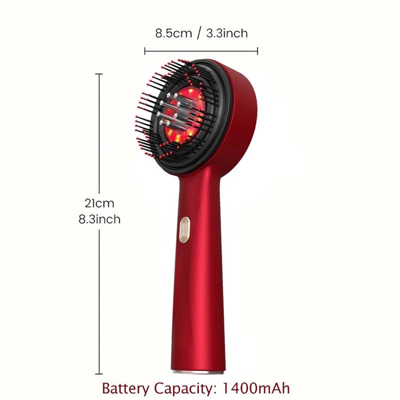 Christmas Xmas New Year Portable Ipx7 Waterproof Electric Hair Scalp Massager, Cordless Hair Massage Comb with 3 Modes, Red Light Hair Care Comb with Essence Liquid Introduction Applicator for Hair Massage, Comfort Hair Care Product for Home & Travel Use