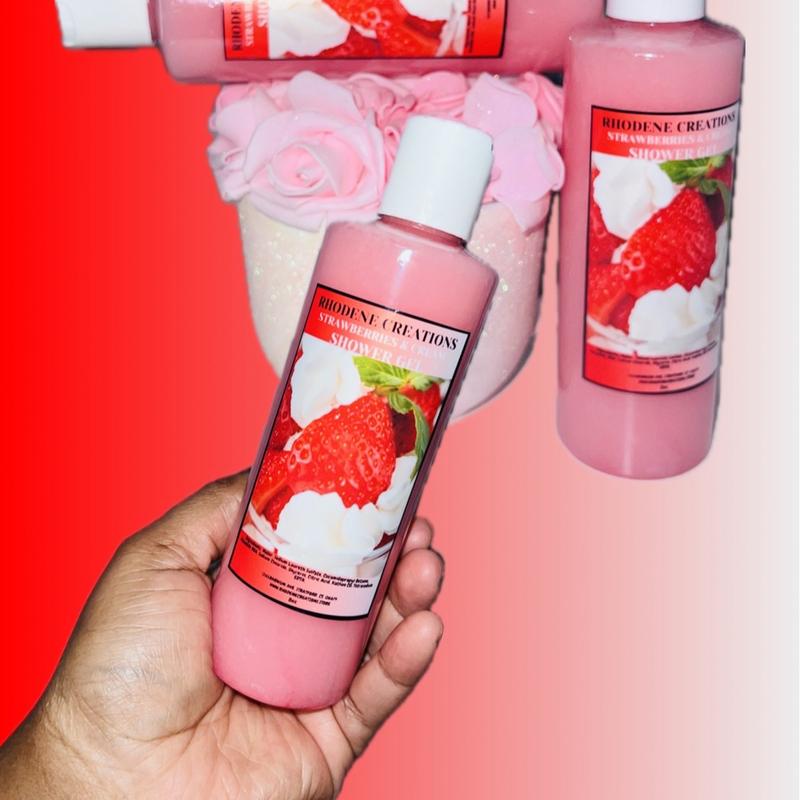 Strawberries and cream shower gel