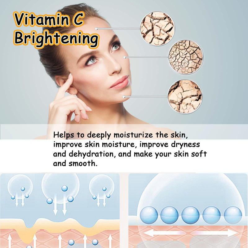 Vitamin C Moisturizing Face Cream, 1 Count 2 Counts Brightening & Firming Facial Lotion, Smoothes Wrinkles, Beauty & Personal Care Product for Women